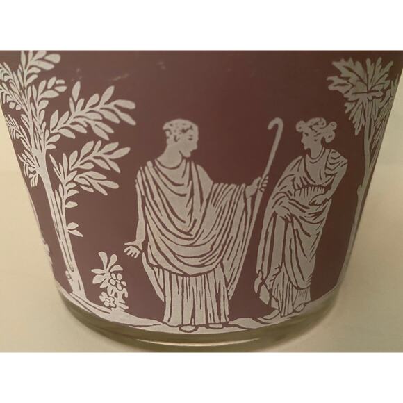 Jeannette Hellenic Lavender Ice Bucket | Grecian | Rare Mid-Century Barware - Picture 5 of 6